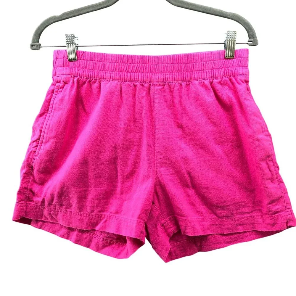 Old Navy Linen Blend Shorts Womens‎ S Pink Pull On 3''